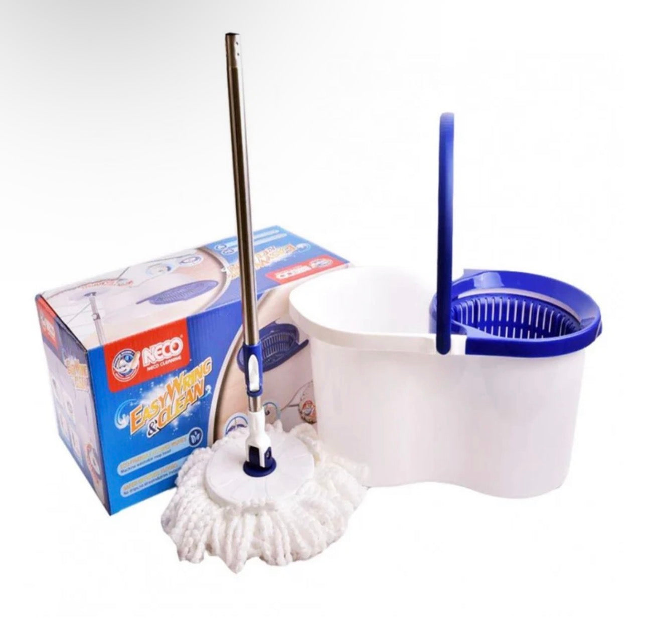 White floor spin mop