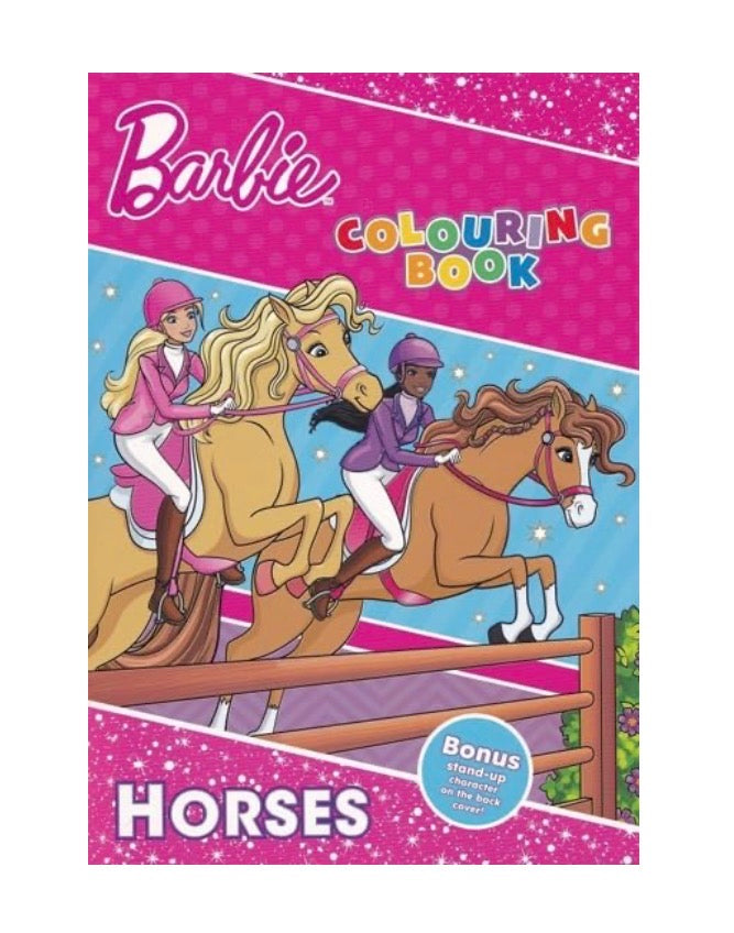 Barbie horses colouring book