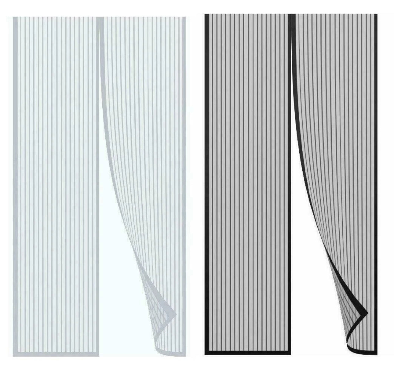 Magnetic mesh door curtain