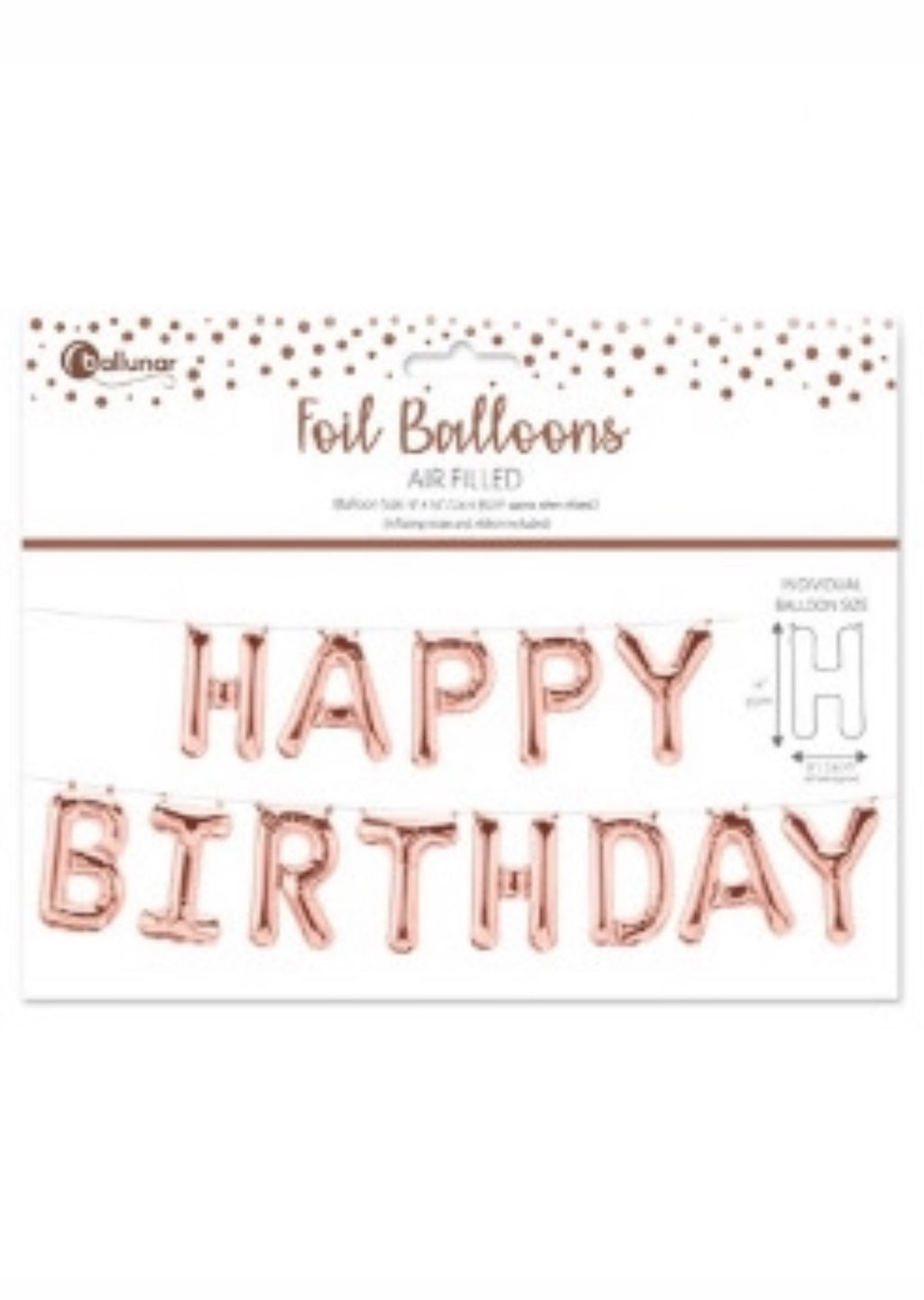 Rose gold balloon display 14pc