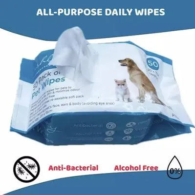 Pet hygiene wipes 50 pack