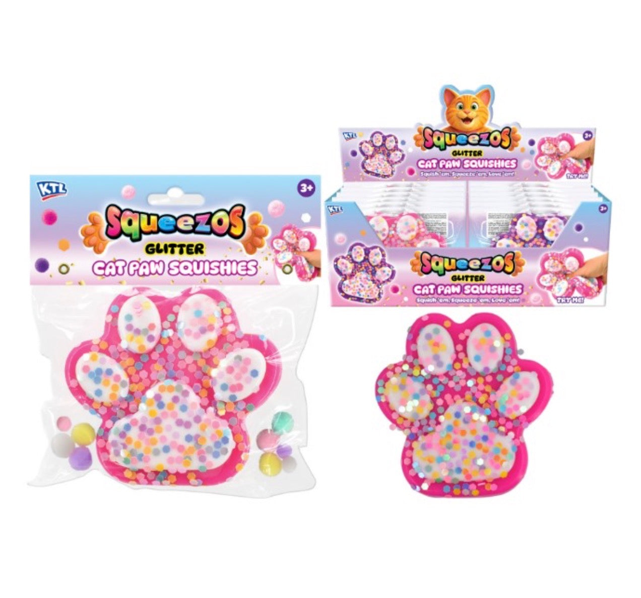 Giant Taba squishy paws with glitter