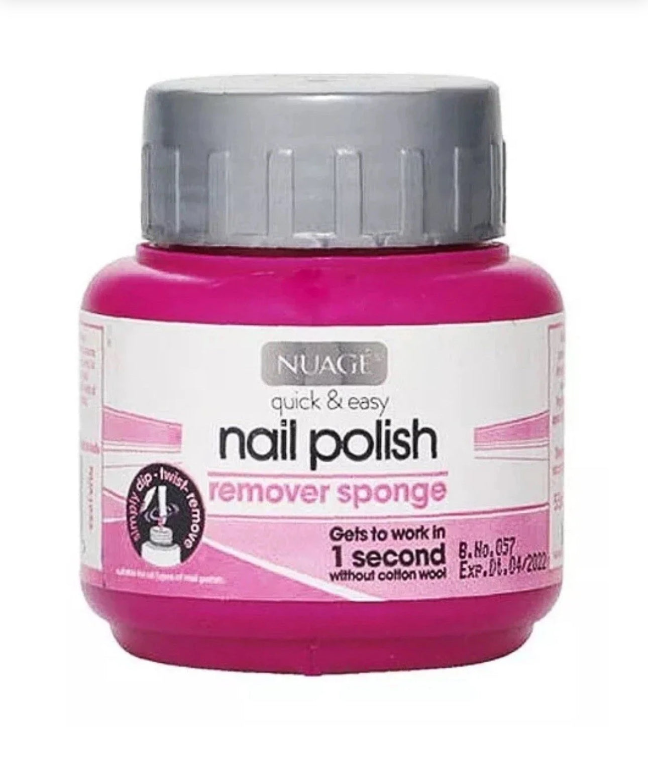 Sponge nail varnish remover