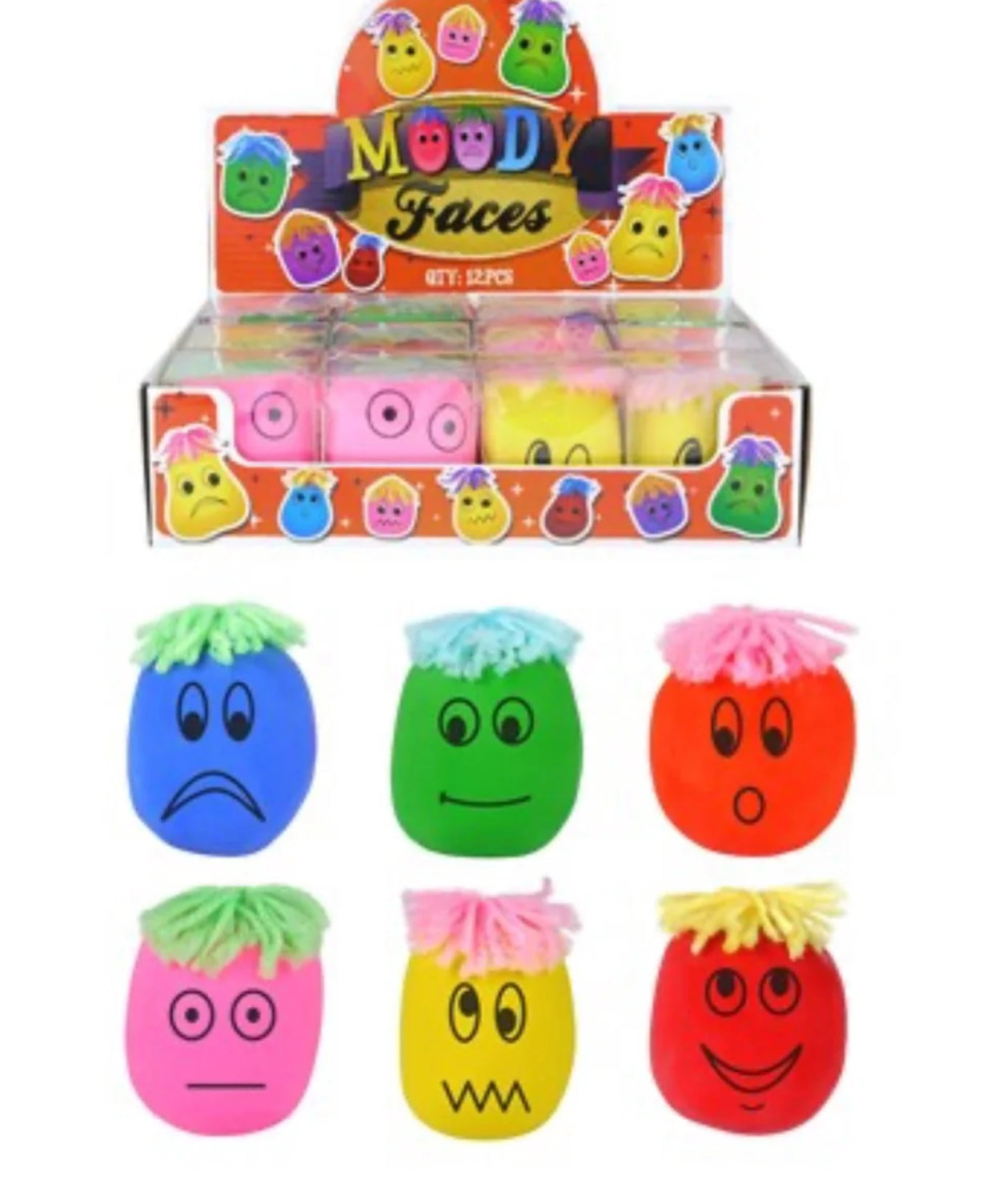 Moody face squishy toys