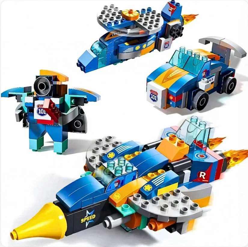 87pcs fighter jet building blocks toys