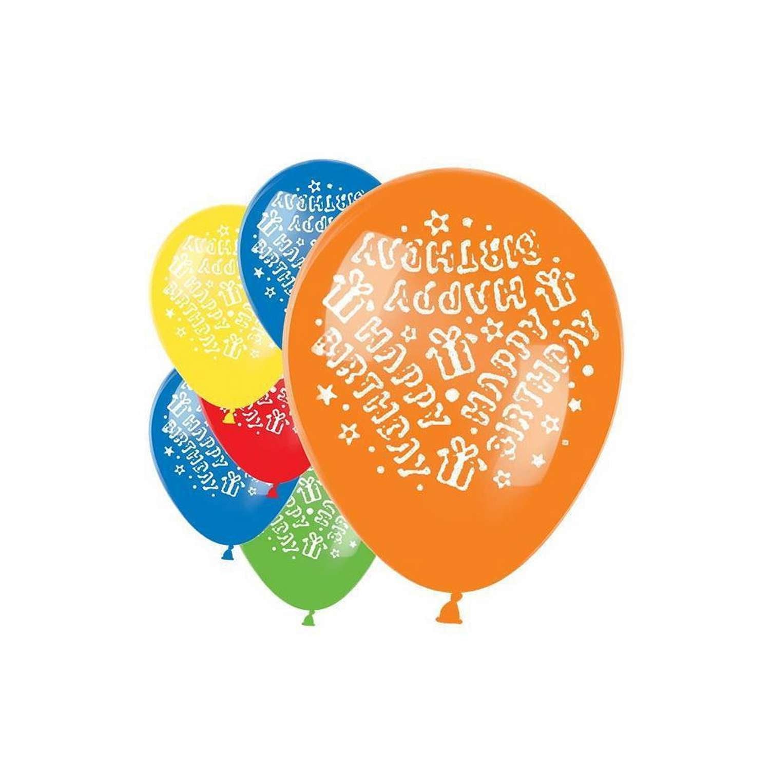 Party balloons, happy birthday assorted 10pk
