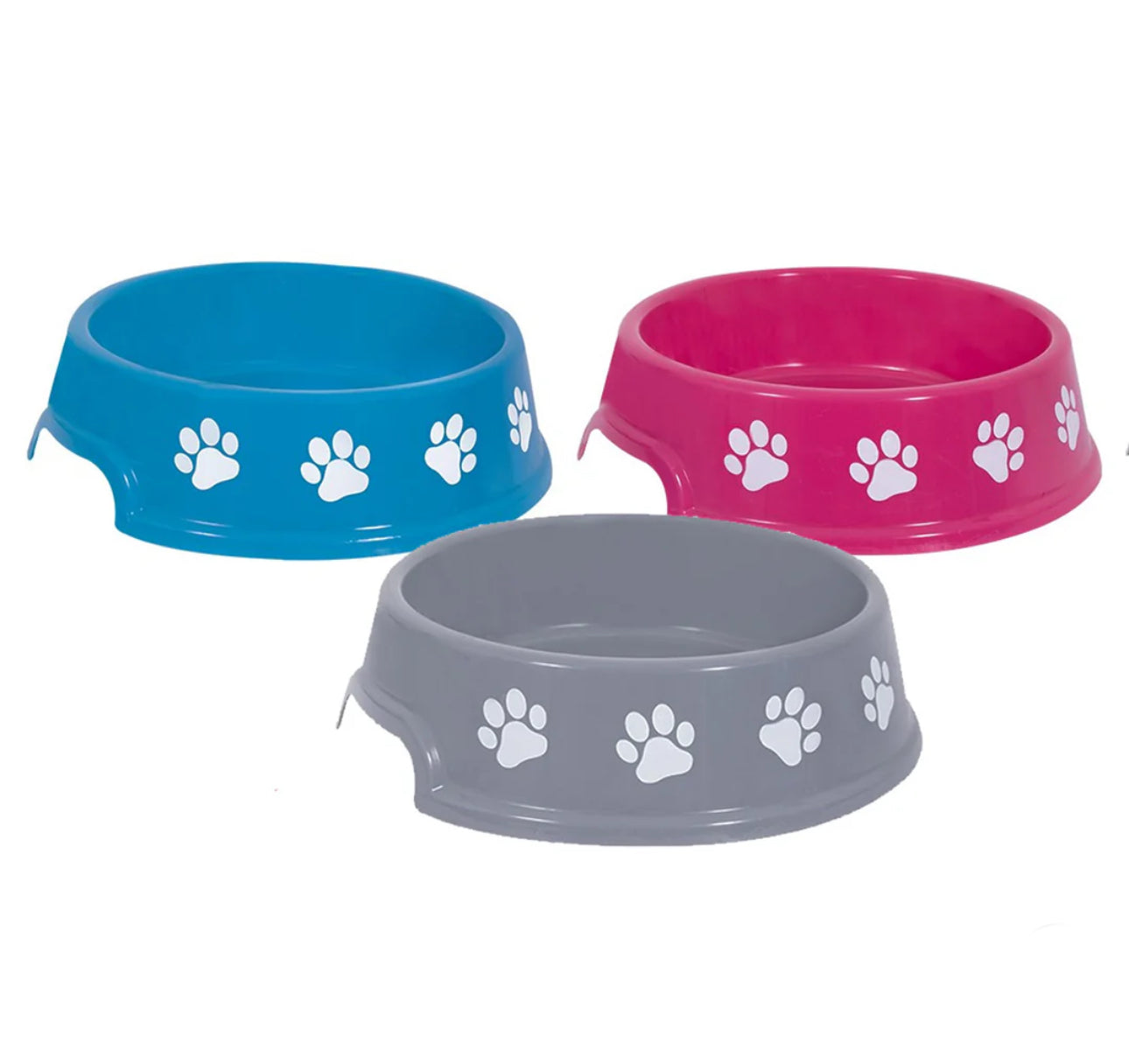 Plastic water and food bowls