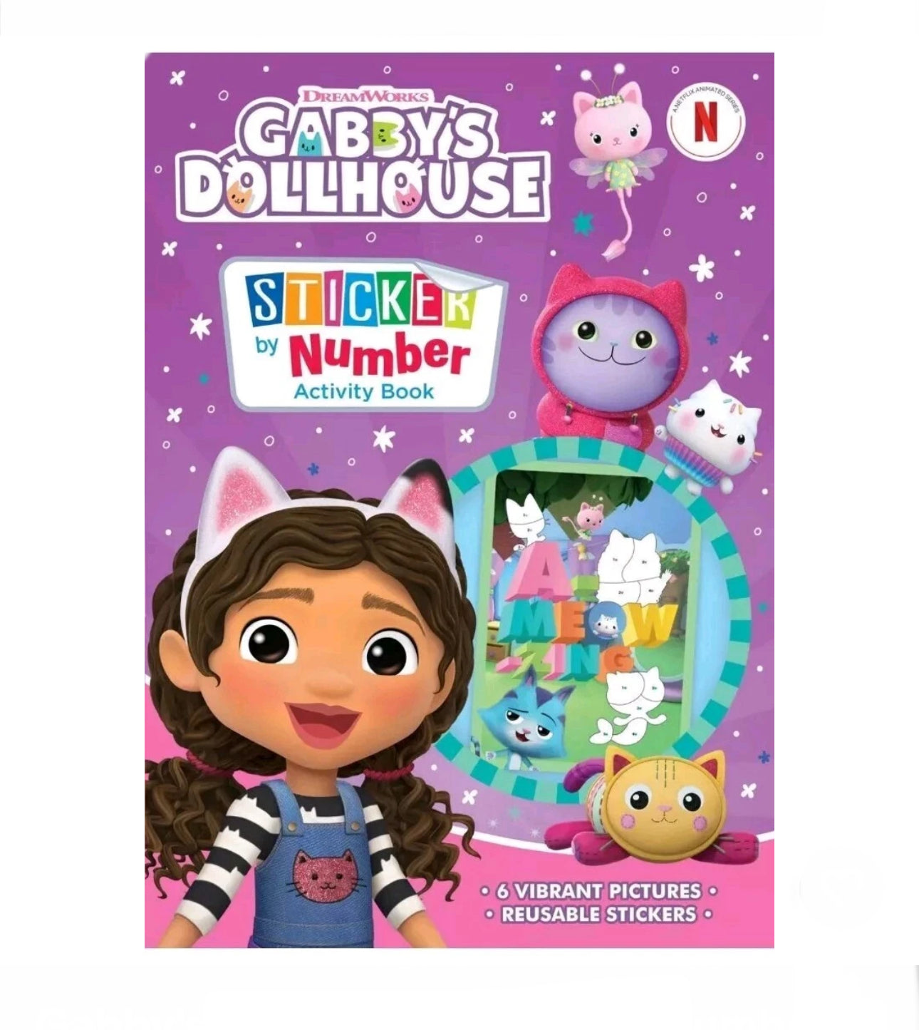 Gabby’s Dollhouse sticker by number book toy