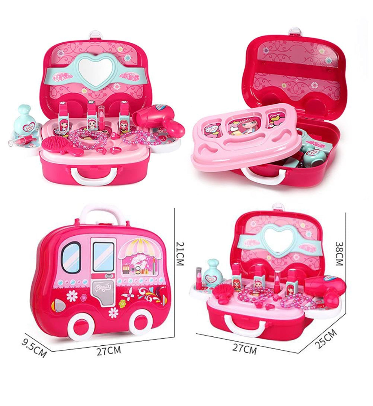 Kids pretend play fashion case set toys