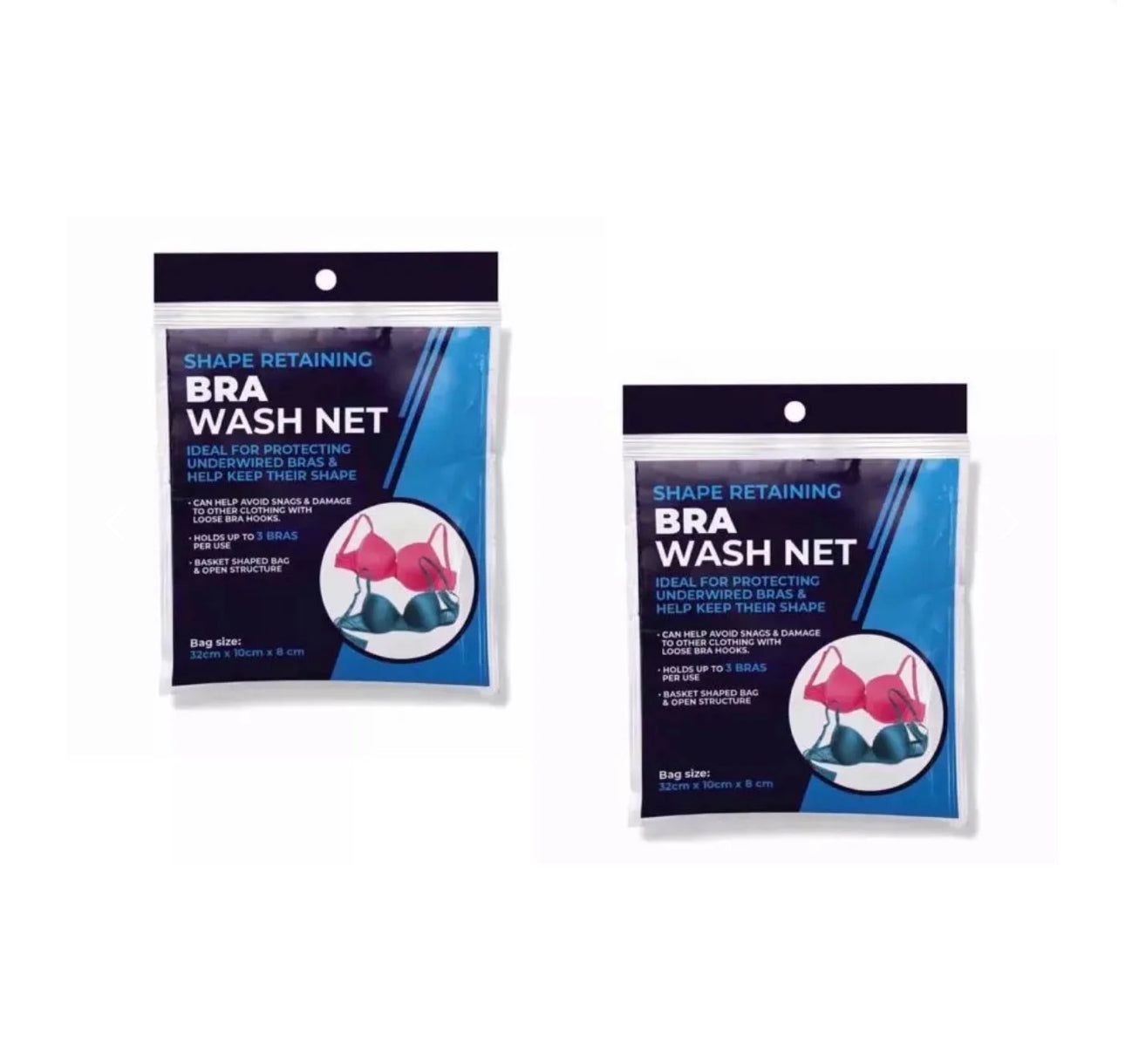 Shape retaining bra wash net