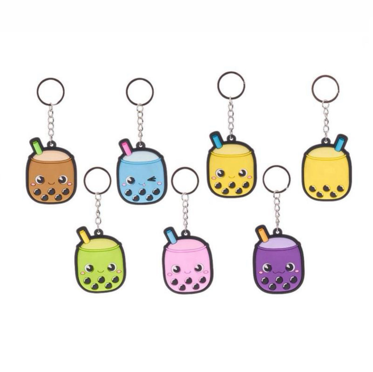 Bubble tea key ring toys