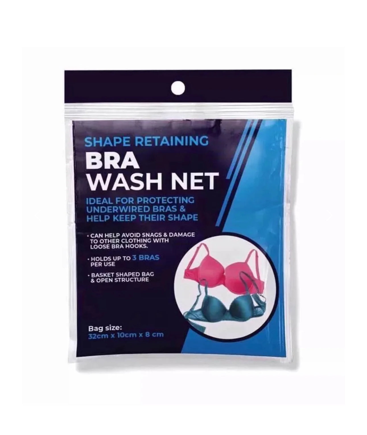 Shape retaining bra wash net