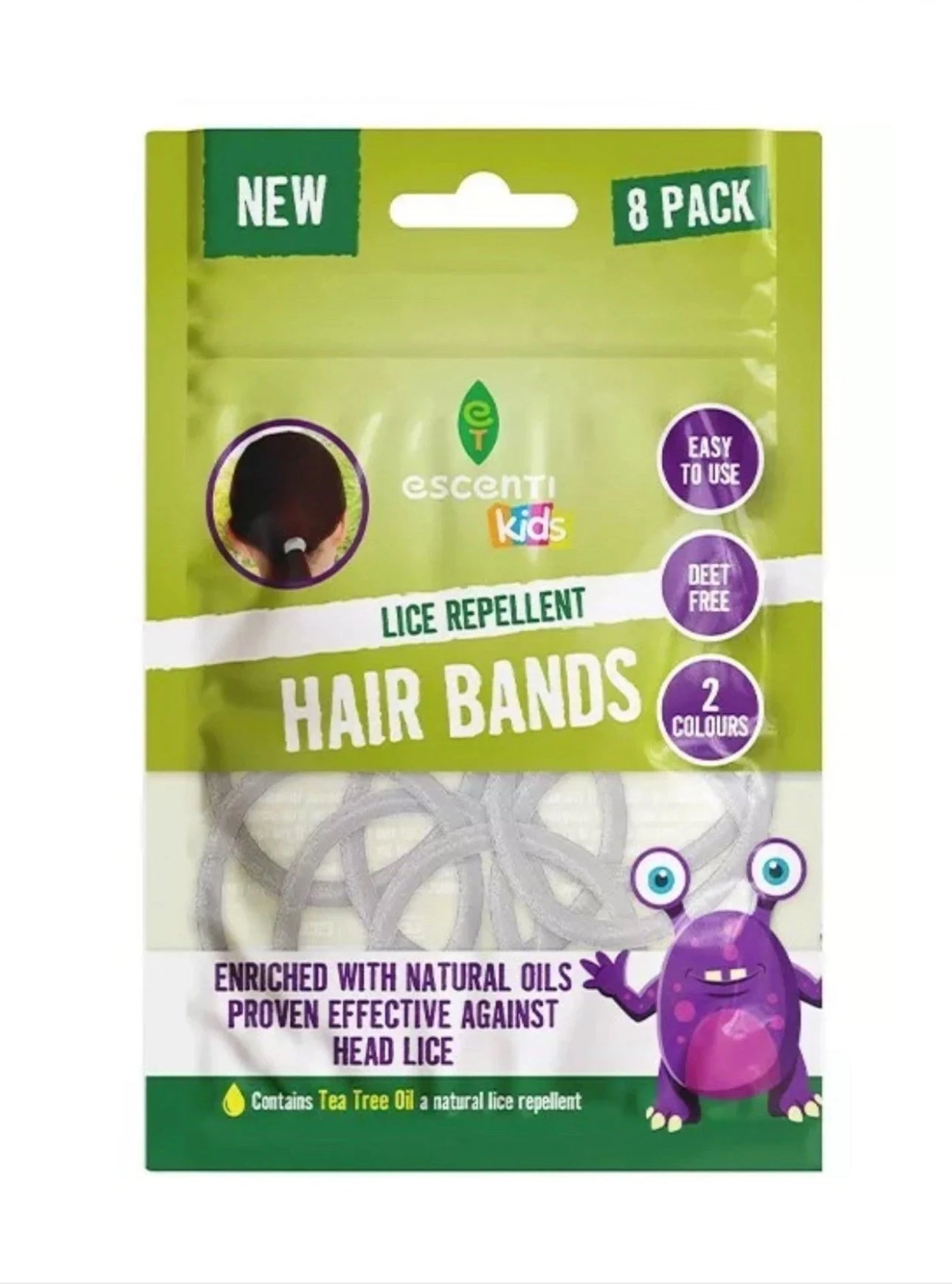 Head lice repellent hair bands