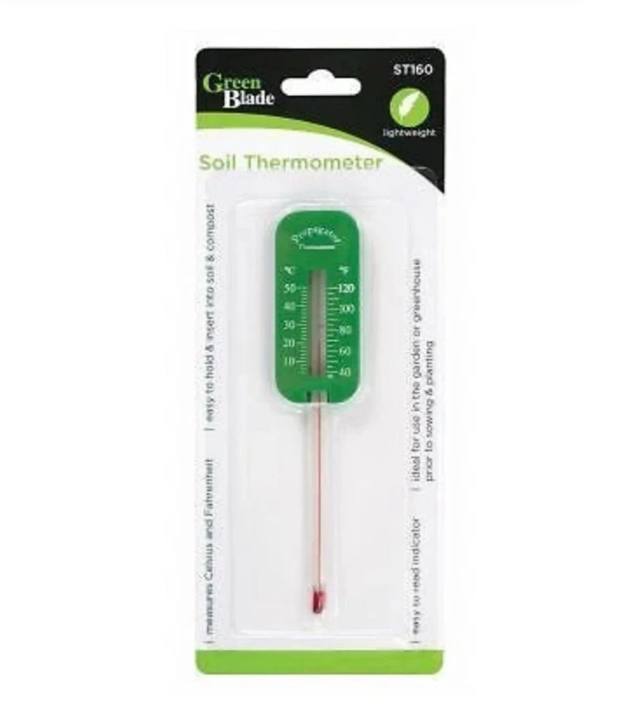 Green blade soil thermometer