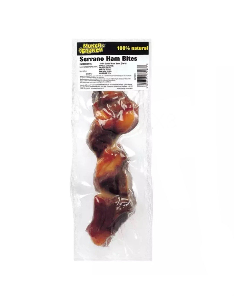 Serrano ham bites dog treats